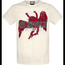 Led Zeppelin Us Tour 77 (Icarus) Amplified Vintage White LARGE T Shirt