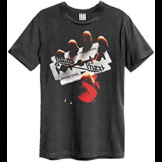 Judas Priest British Steel Amplified Vintage Charcoal Medium T Shirt
