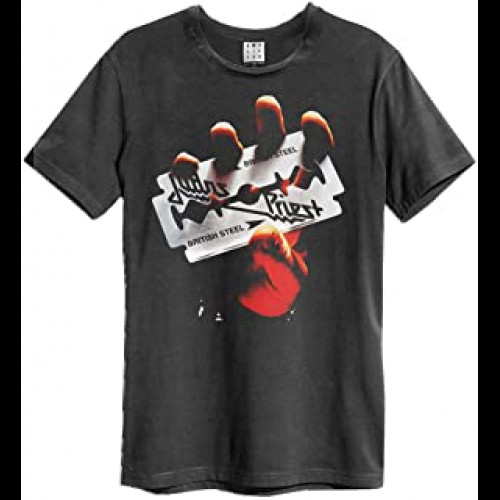 Judas Priest British Steel Amplified Vintage Charcoal XL T Shirt