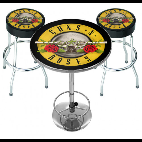 2 x Guns N Roses Bar Stools plus Table