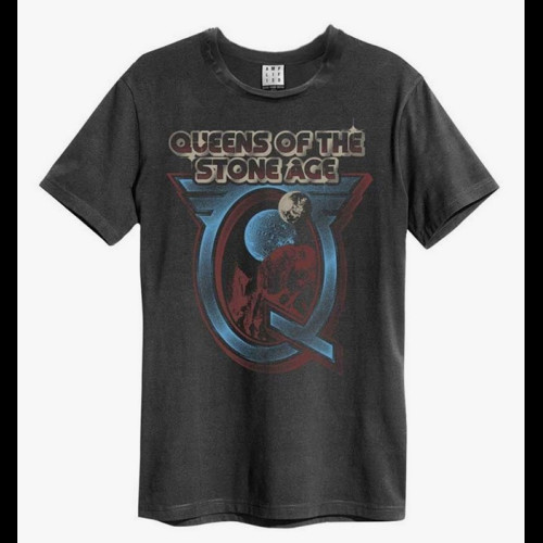 Queens Of The Stone Age Outer Space Amplified SMALL Vintage Charcoal T Shirt