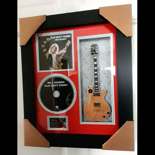 Framed 10" Mini Guitar with CD and Album artwork